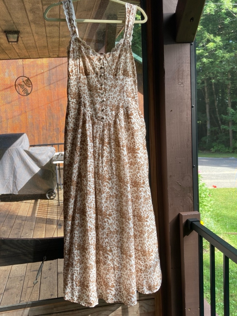 American Eagle Sweetheart Corset Midi Dress
